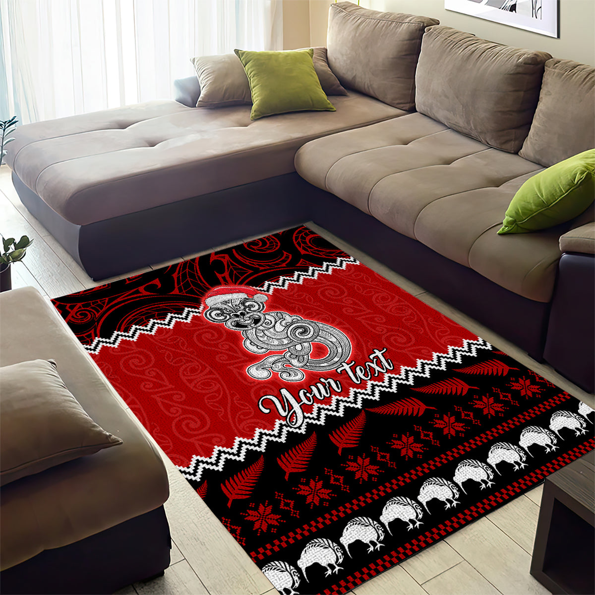 personalised-new-zealand-christmas-area-rug-maori-tiki-meri-kirihimete