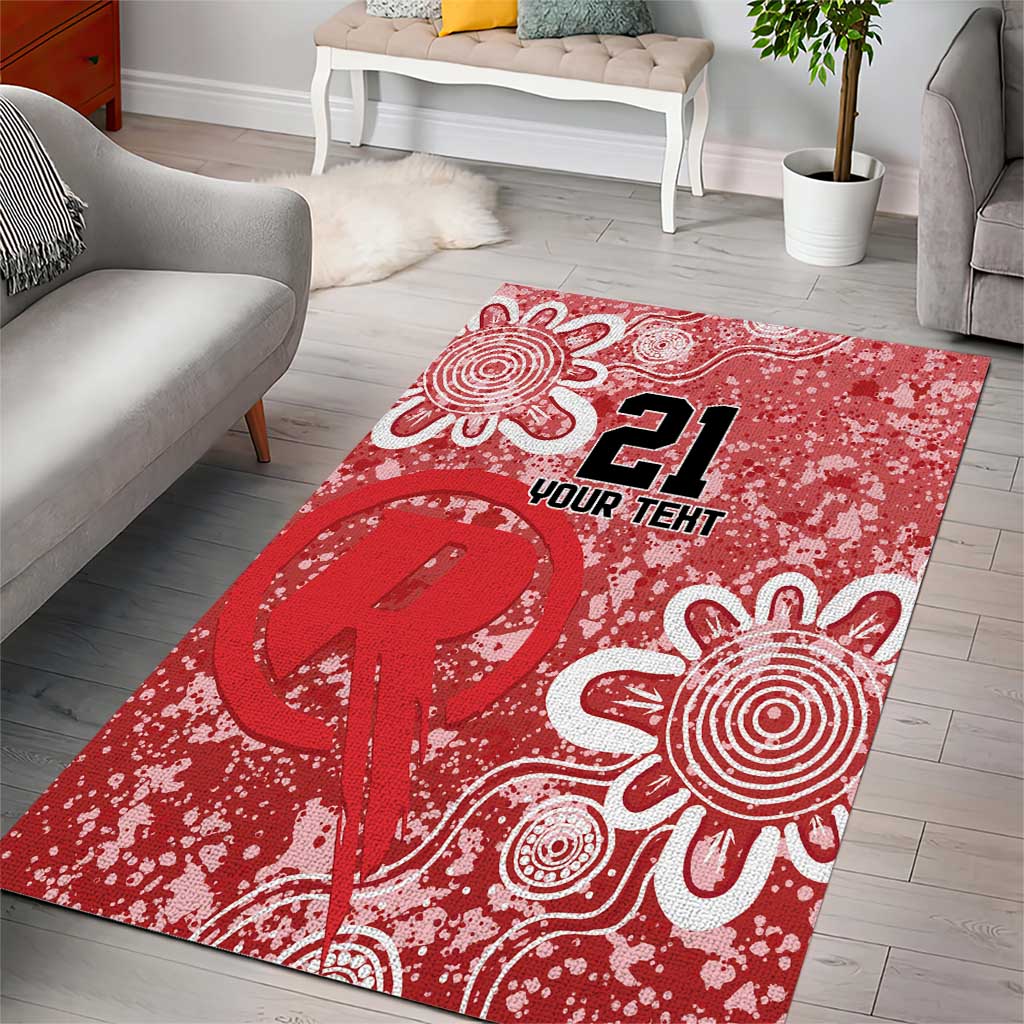 Australian Renegades Cricket Custom Area Rug Minimalism Aboriginal