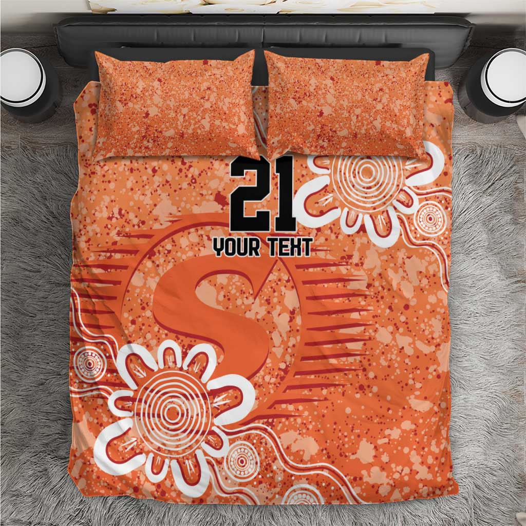 Australian Scorchers Cricket Custom Bedding Set Minimalism Aboriginal