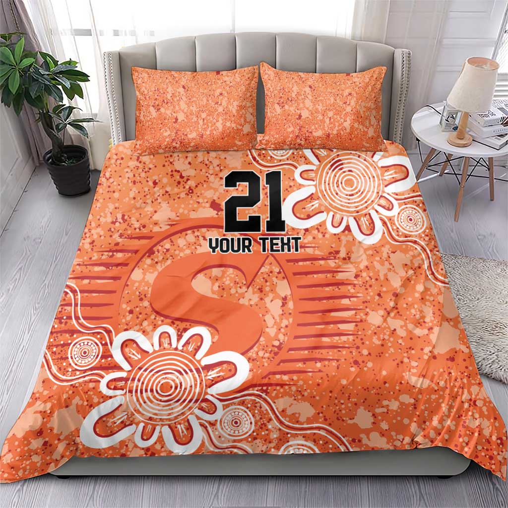 Australian Scorchers Cricket Custom Bedding Set Minimalism Aboriginal