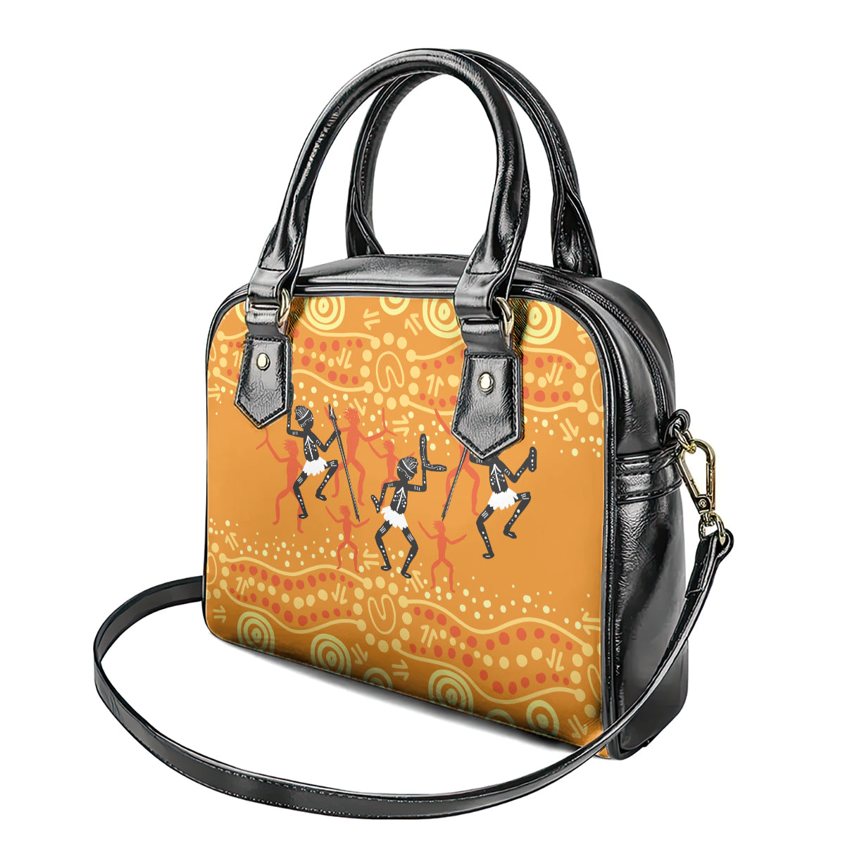 Aboriginal People Dancing Dot Styles Shoulder Handbag