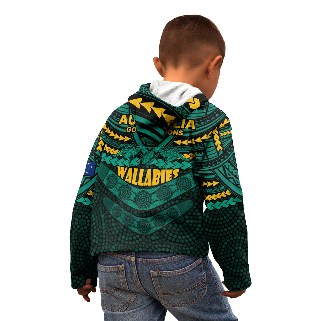 wallabies-rugby-kid-hoodie-polynesian-and-aboriginal-special-green-version