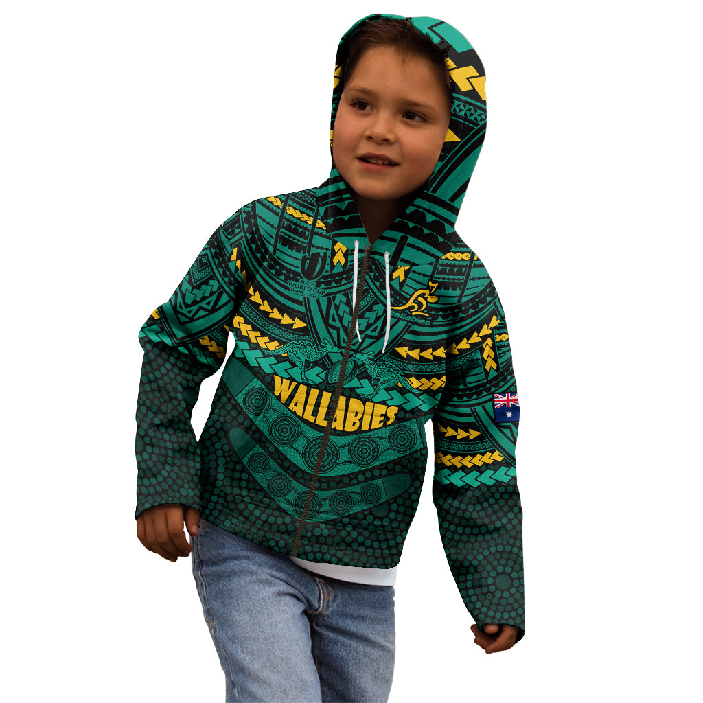 wallabies-rugby-kid-hoodie-polynesian-and-aboriginal-special-green-version