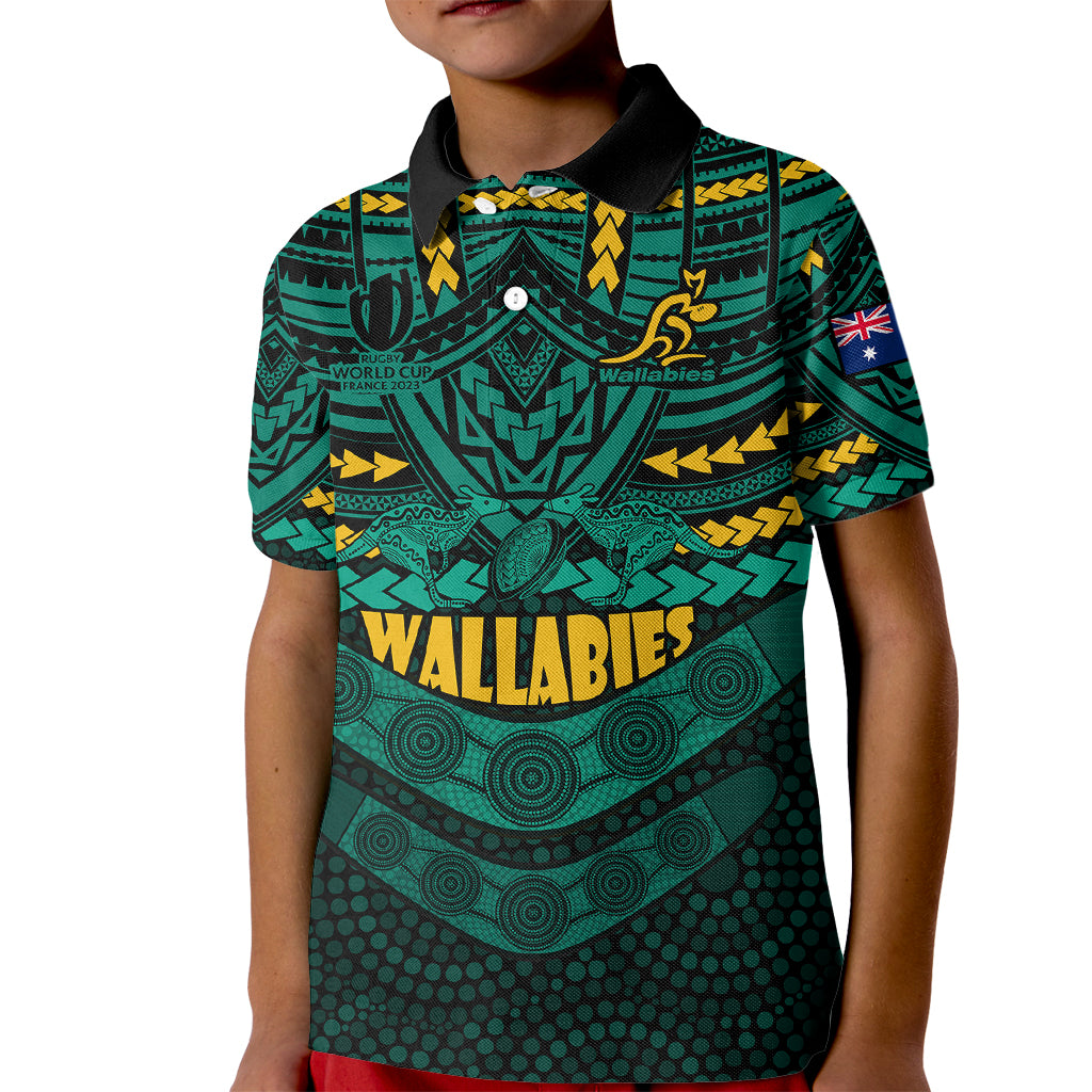 wallabies-rugby-kid-polo-shirt-polynesian-and-aboriginal-special-green-version