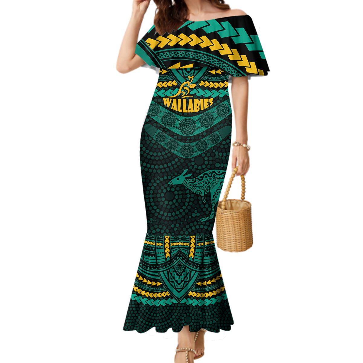 wallabies-rugby-mermaid-dress-polynesian-and-aboriginal-special-green-version