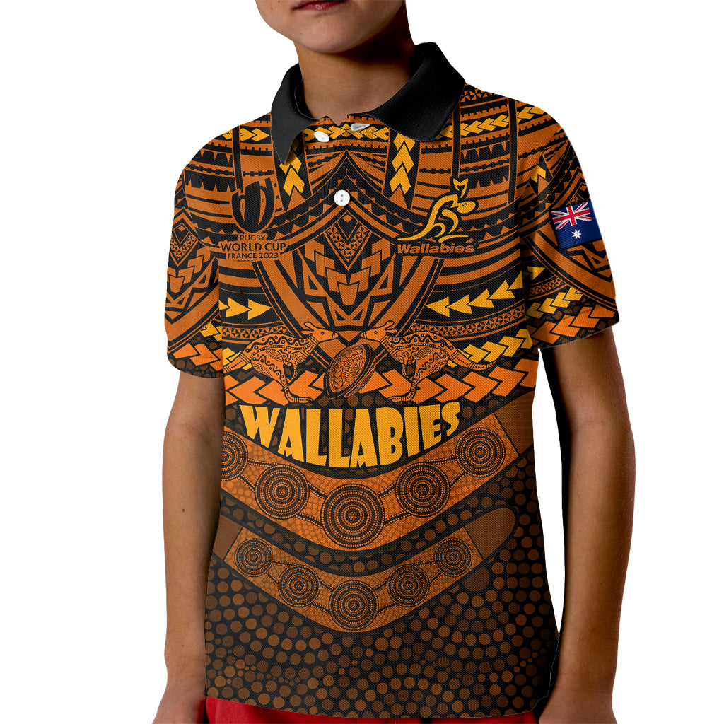 wallabies-rugby-kid-polo-shirt-polynesian-and-aboriginal-special-orange-version