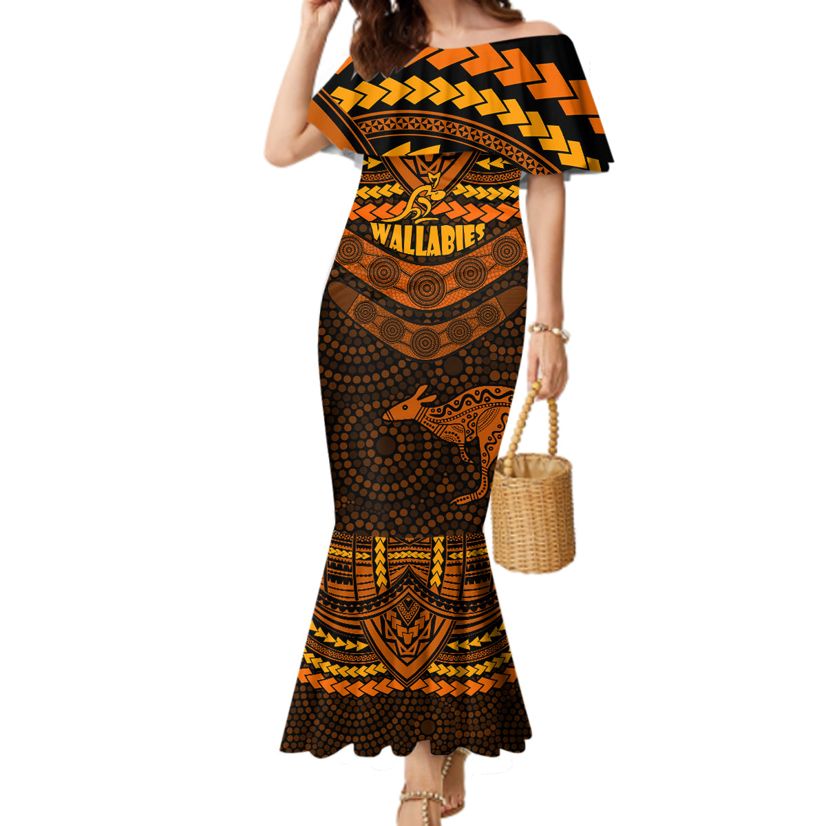 wallabies-rugby-mermaid-dress-polynesian-and-aboriginal-special-orange-version