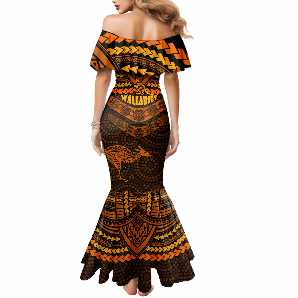 wallabies-rugby-mermaid-dress-polynesian-and-aboriginal-special-orange-version