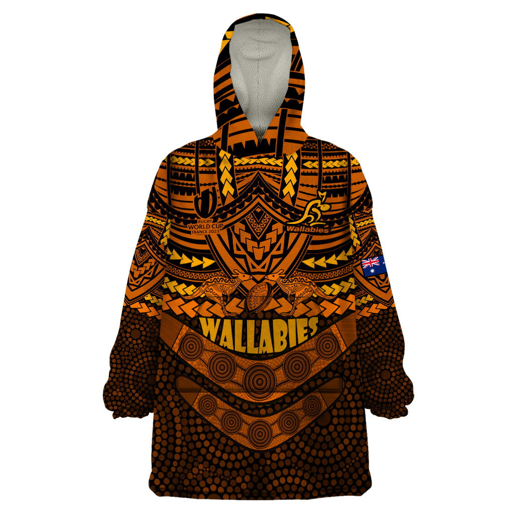 wallabies-rugby-wearable-blanket-hoodie-polynesian-and-aboriginal-special-orange-version