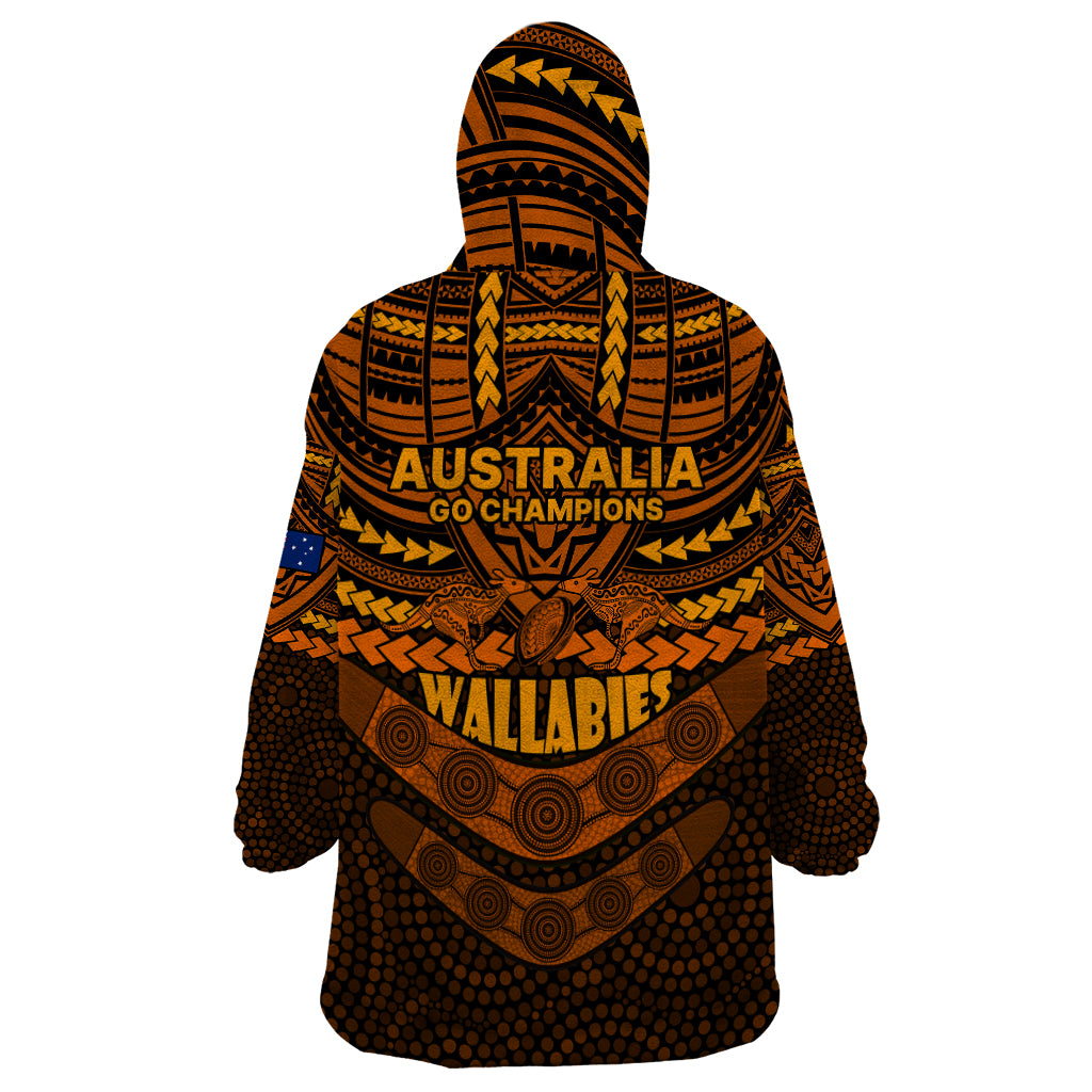 wallabies-rugby-wearable-blanket-hoodie-polynesian-and-aboriginal-special-orange-version