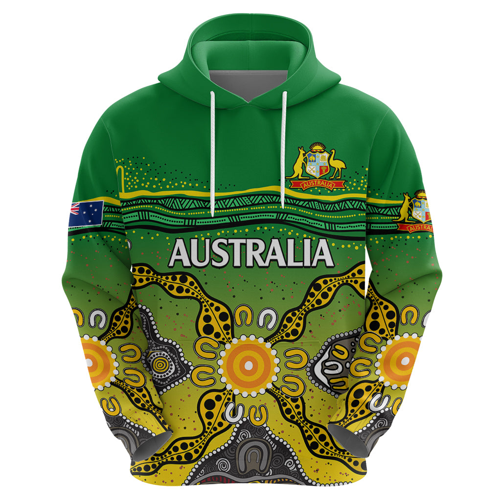 custom-text-and-number-australia-cricket-hoodie-aboriginal-dots-style