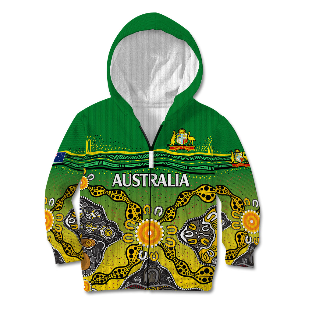 custom-text-and-number-australia-cricket-kid-hoodie-aboriginal-dots-style