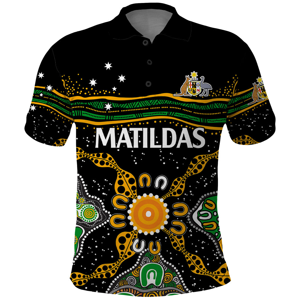 matildas-australia-soccer-polo-shirt-aboriginal-dots-style