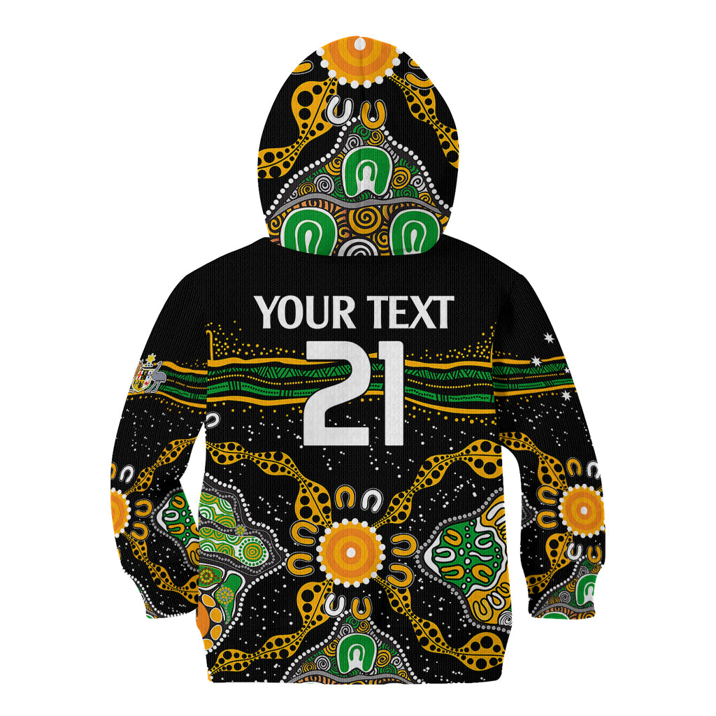 custom-text-and-number-matildas-australia-soccer-kid-hoodie-aboriginal-dots-style