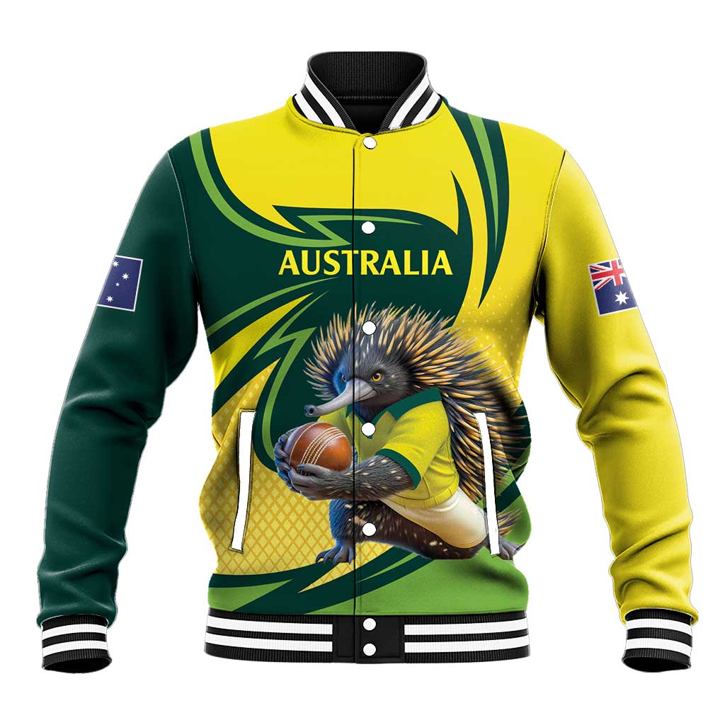 Australian Echidna Cricket Custom Baseball Jacket Aussie National Color