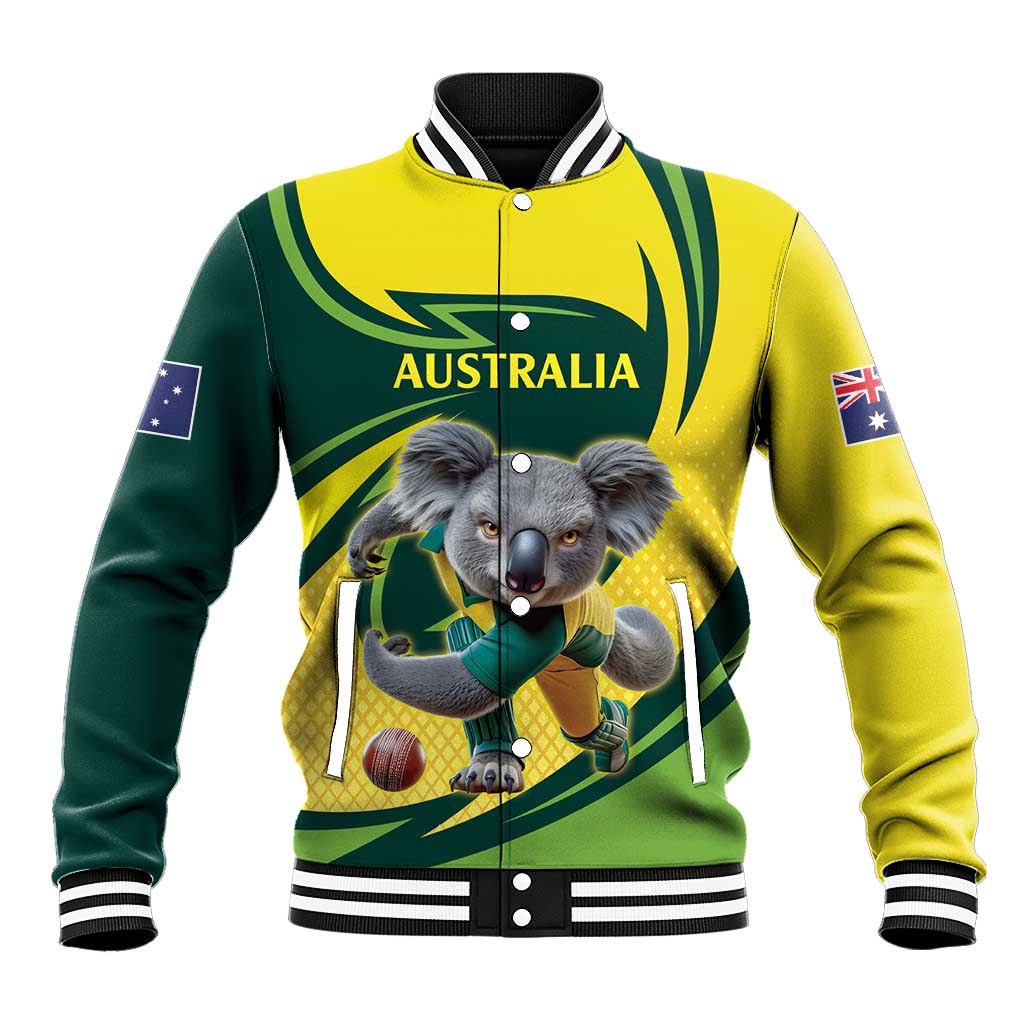 Australian Koala Bear Cricket Custom Baseball Jacket Aussie National Color