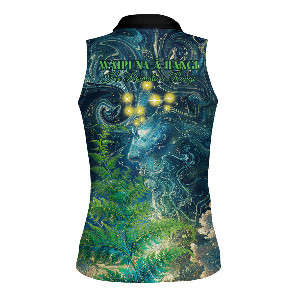 New Zealand Matariki Waipuna-a-rangi Women Sleeveless Polo Shirt He Roimata o Rangi