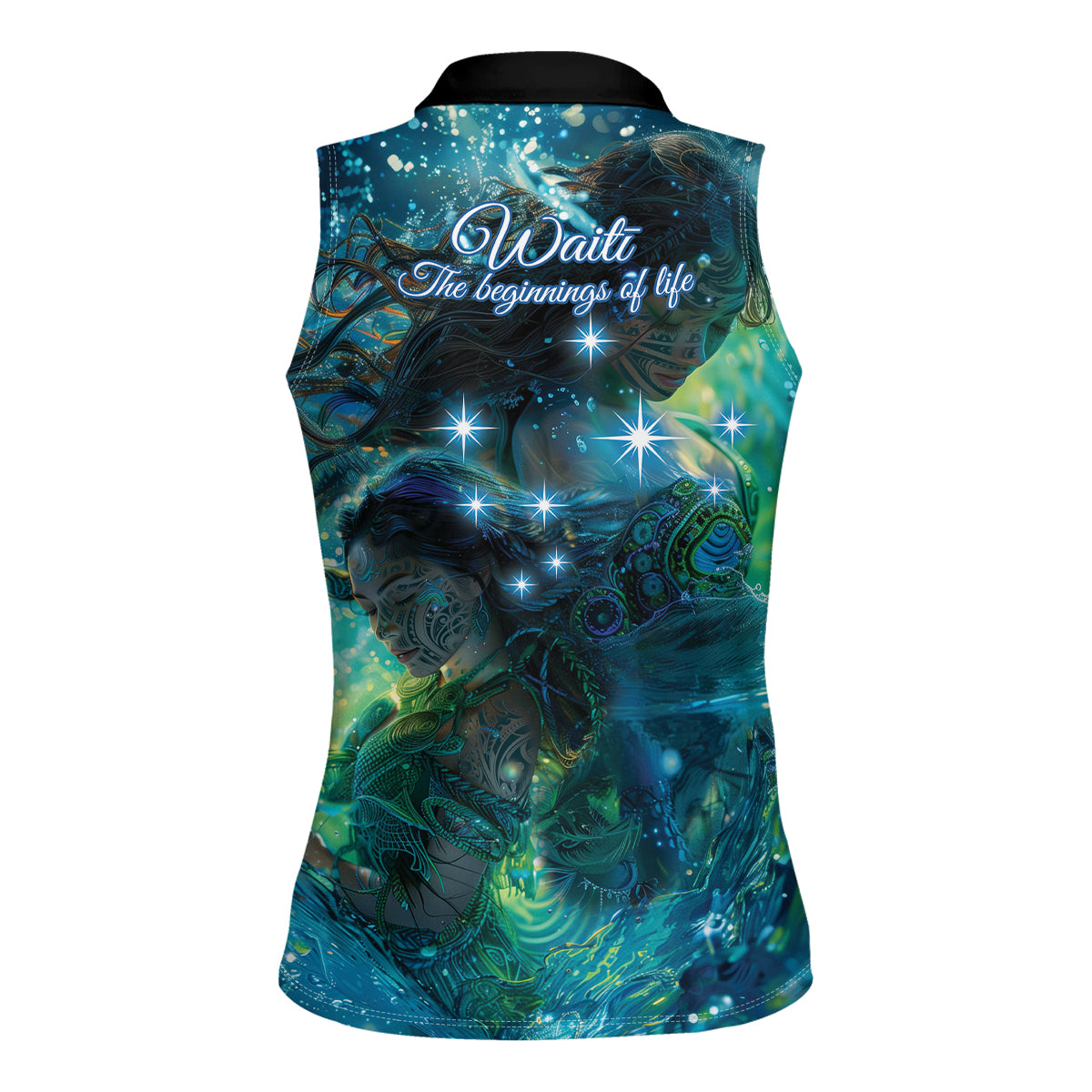 New Zealand Matariki Waiti Women Sleeveless Polo Shirt The Beginnings Of Life