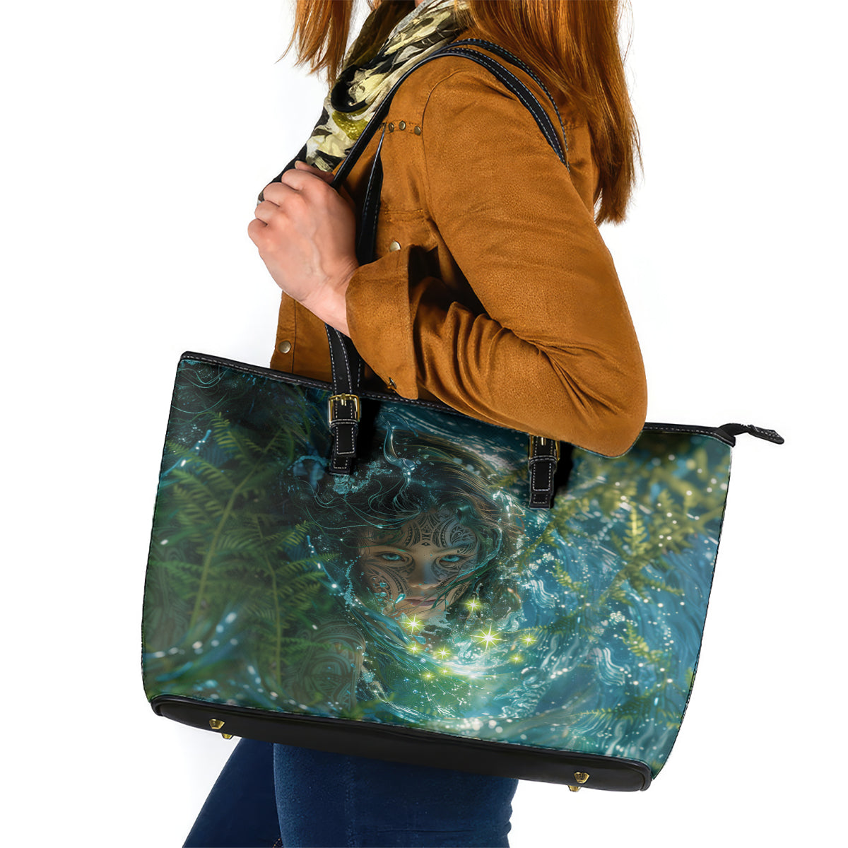 New Zealand Matariki Waiti Leather Tote Bag Waimāori and The Origin Of Life