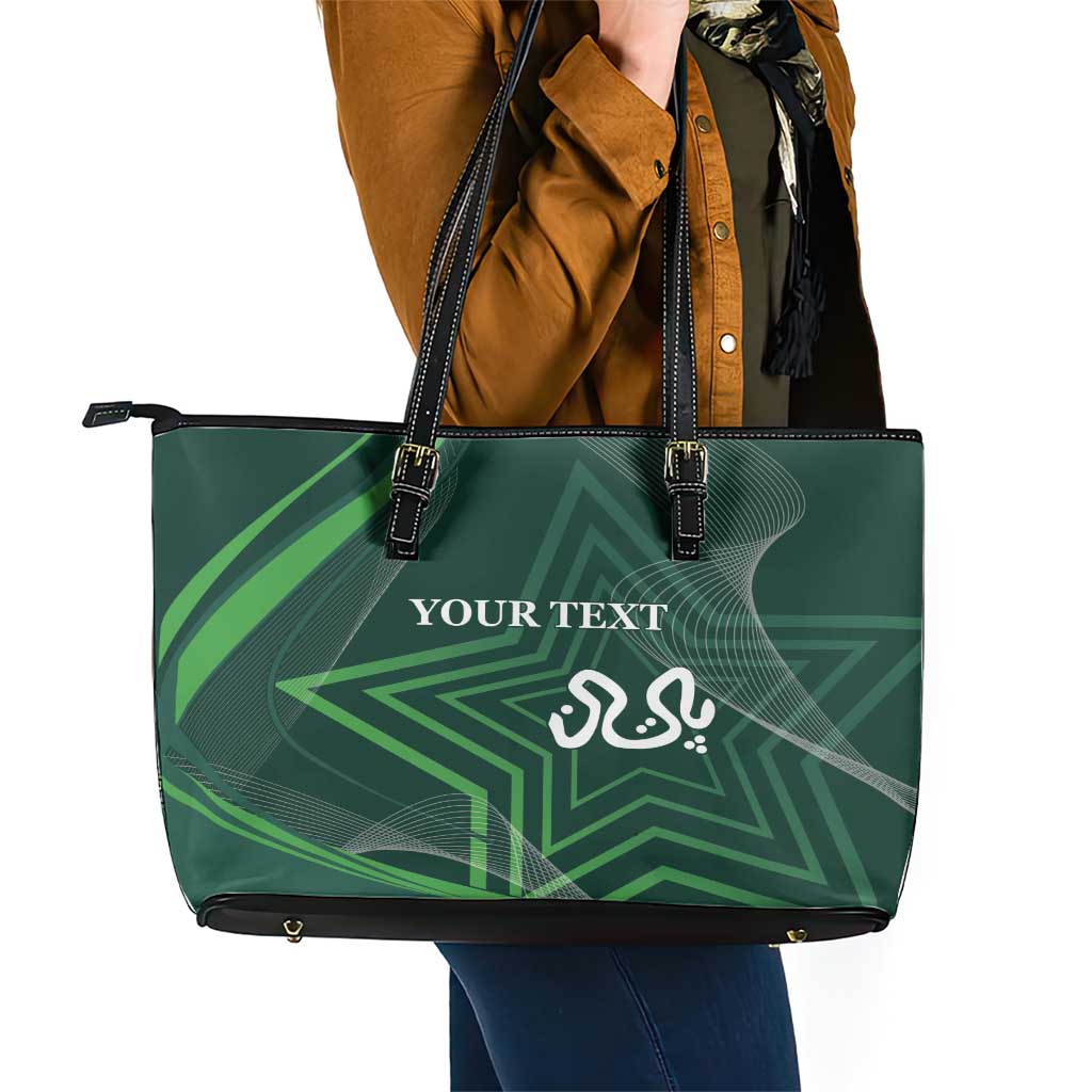 Custom Pakistan Cricket Leather Tote Bag Go Shaheens Sporty Version