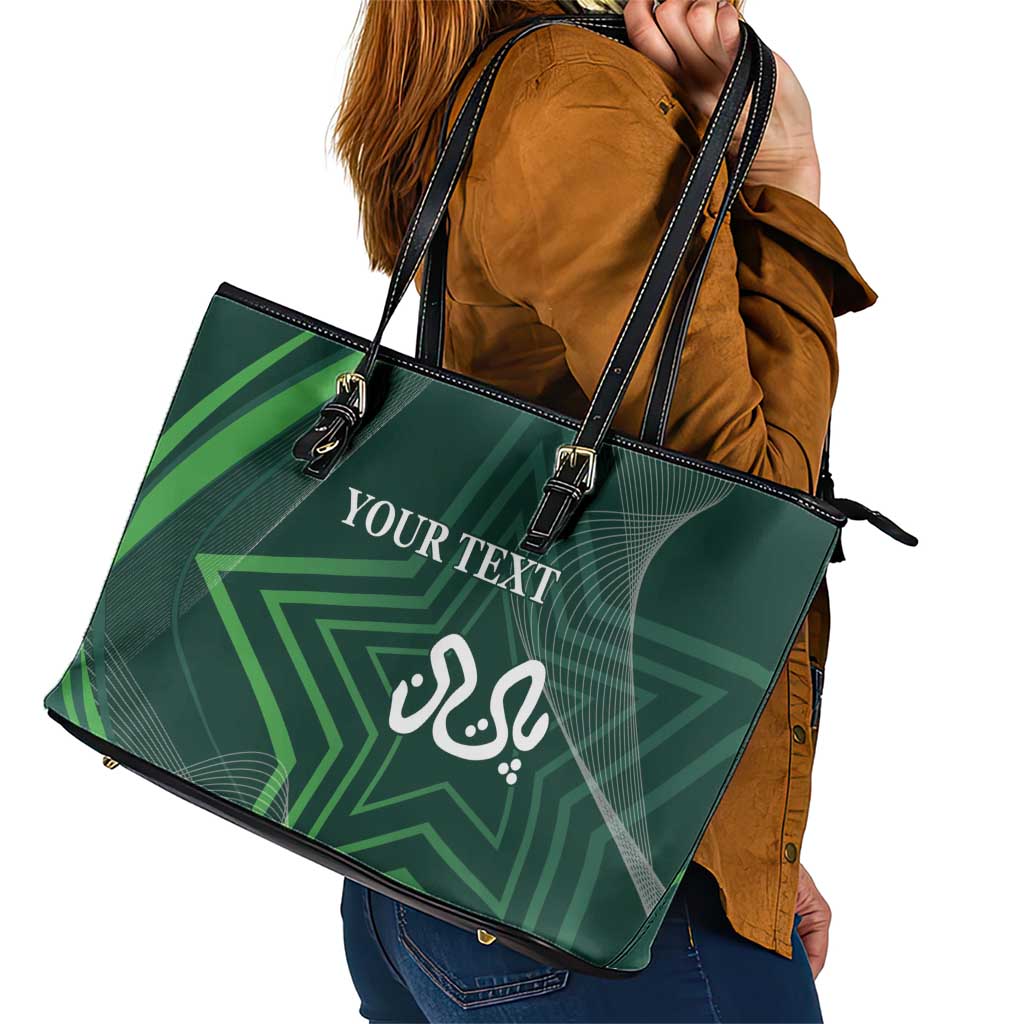 Custom Pakistan Cricket Leather Tote Bag Go Shaheens Sporty Version