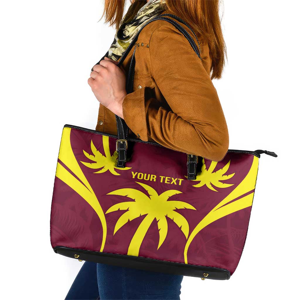 Custom West Indies Cricket Leather Tote Bag Go Windies Sporty Version