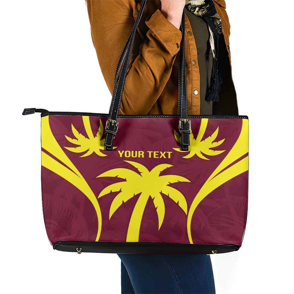 Custom West Indies Cricket Leather Tote Bag Go Windies Sporty Version