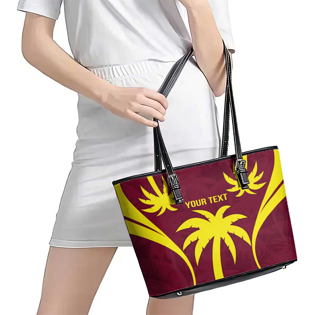 Custom West Indies Cricket Leather Tote Bag Go Windies Sporty Version