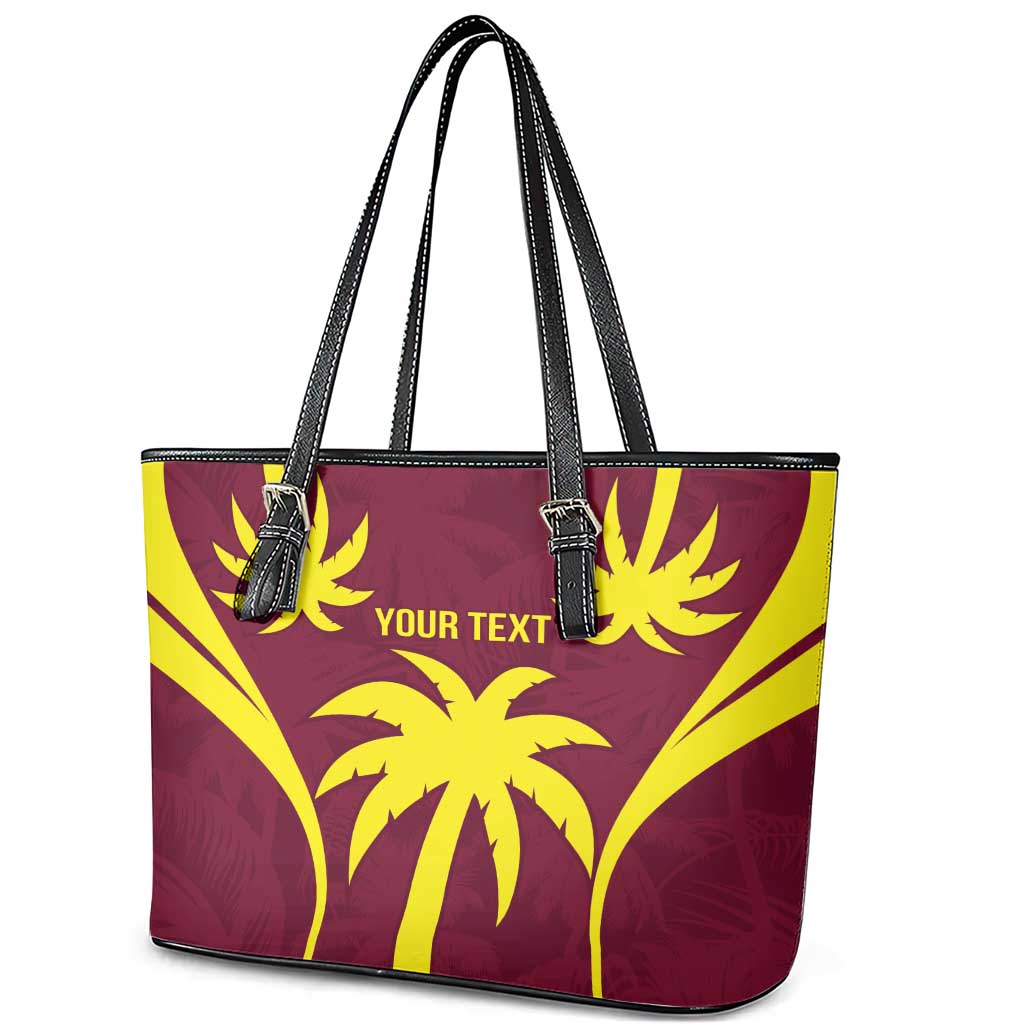 Custom West Indies Cricket Leather Tote Bag Go Windies Sporty Version