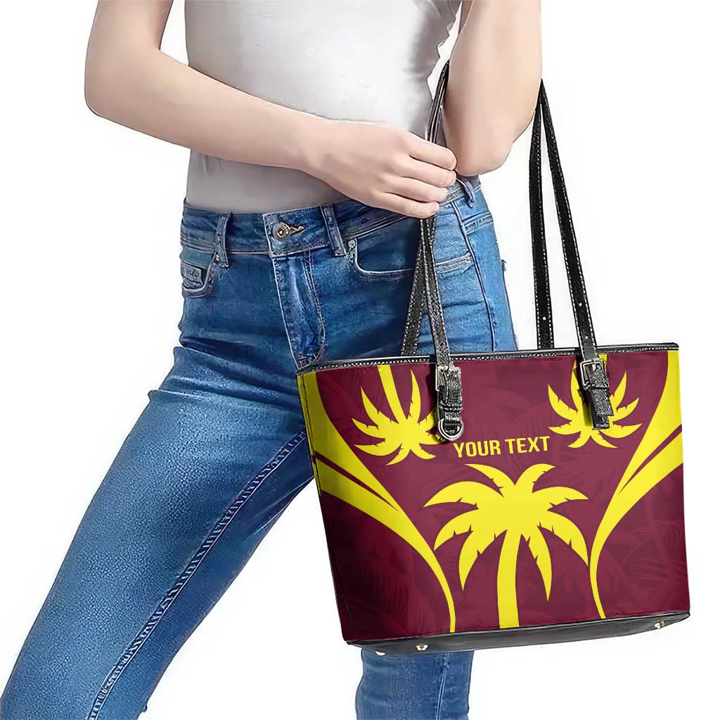 Custom West Indies Cricket Leather Tote Bag Go Windies Sporty Version