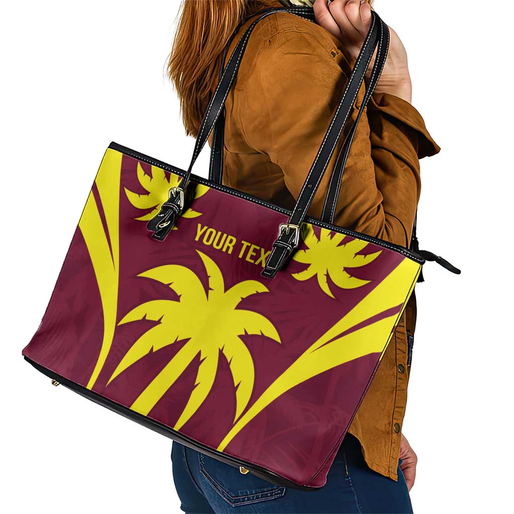 Custom West Indies Cricket Leather Tote Bag Go Windies Sporty Version