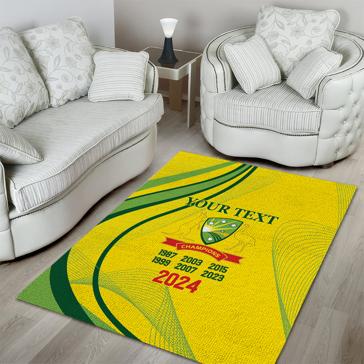 Australia Cricket World Cup 2024 Area Rug Aussie Make Champions