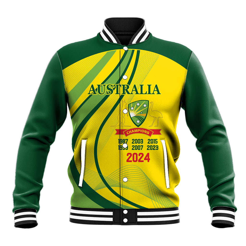 Australia Cricket World Cup 2024 Baseball Jacket Aussie Make Champions