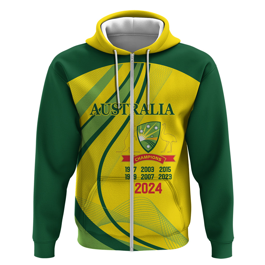 Australia Cricket World Cup 2024 Hoodie Aussie Make Champions