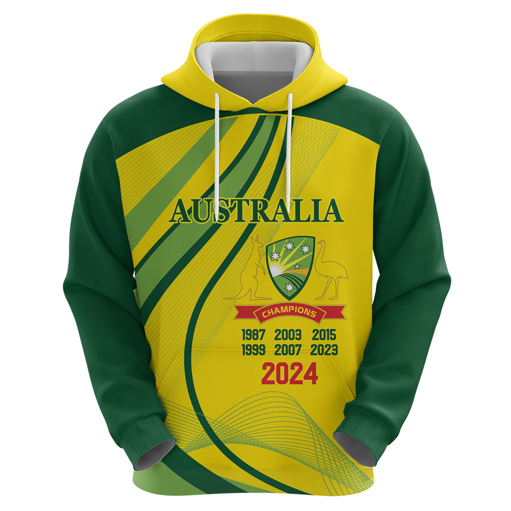 Australia Cricket World Cup 2024 Hoodie Aussie Make Champions