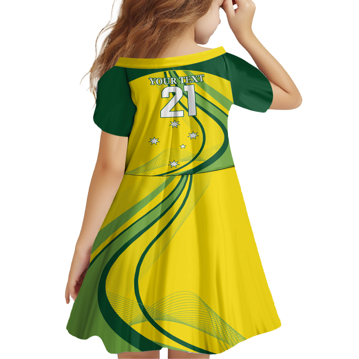 Australia Cricket World Cup 2024 Kid Short Sleeve Dress Aussie Make Champions