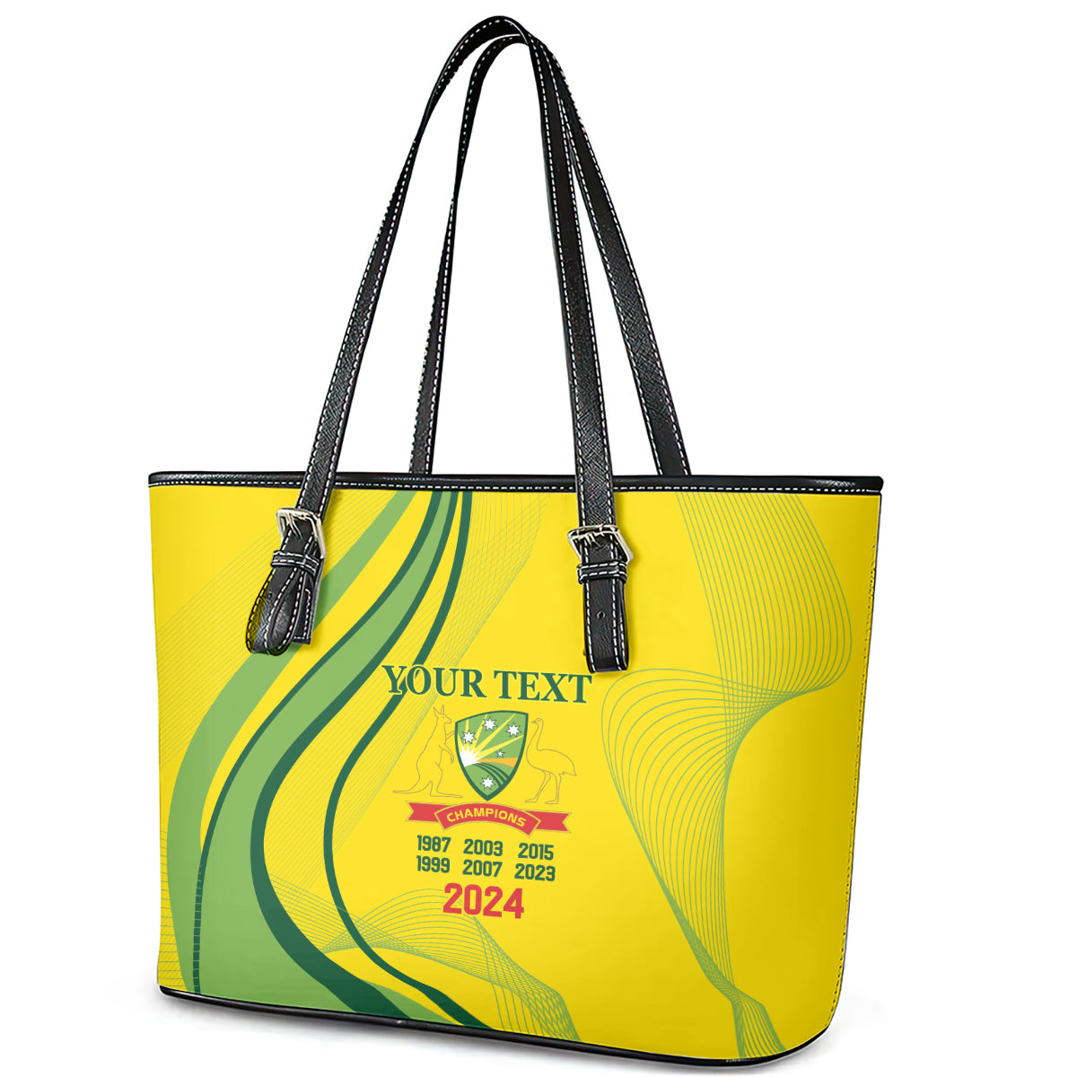 Australia Cricket World Cup 2024 Leather Tote Bag Aussie Make Champions