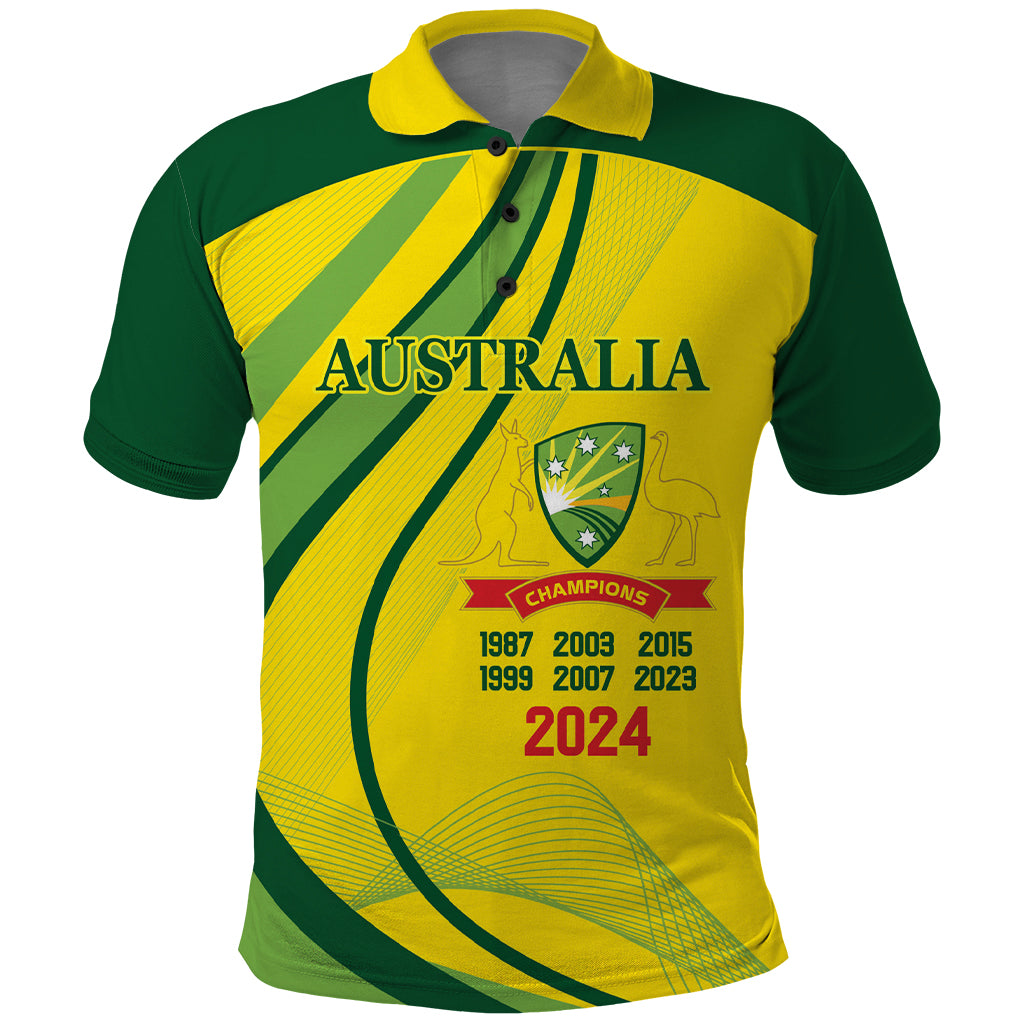 Australia Cricket World Cup 2024 Polo Shirt Aussie Make Champions