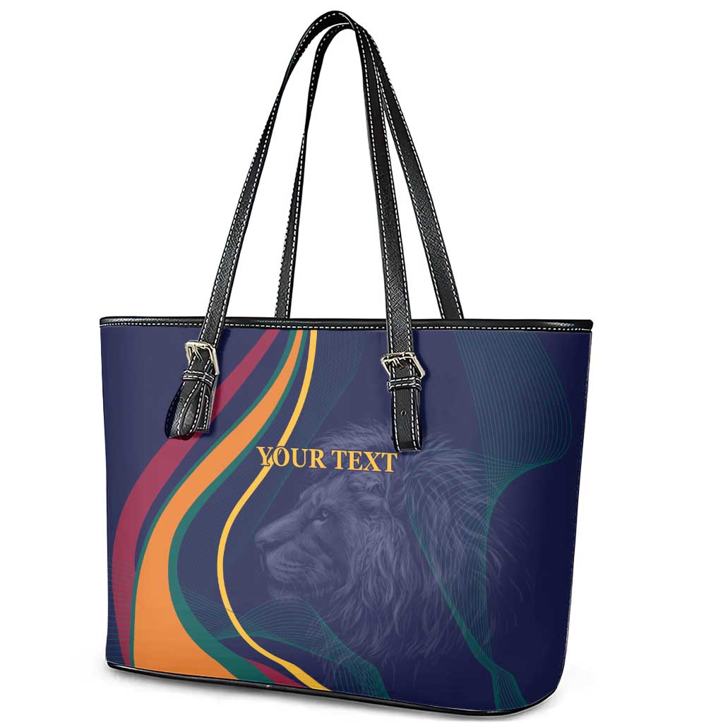 Custom Sri Lanka Cricket Leather Tote Bag Shri Lanka Jathika Crikat Kandayama