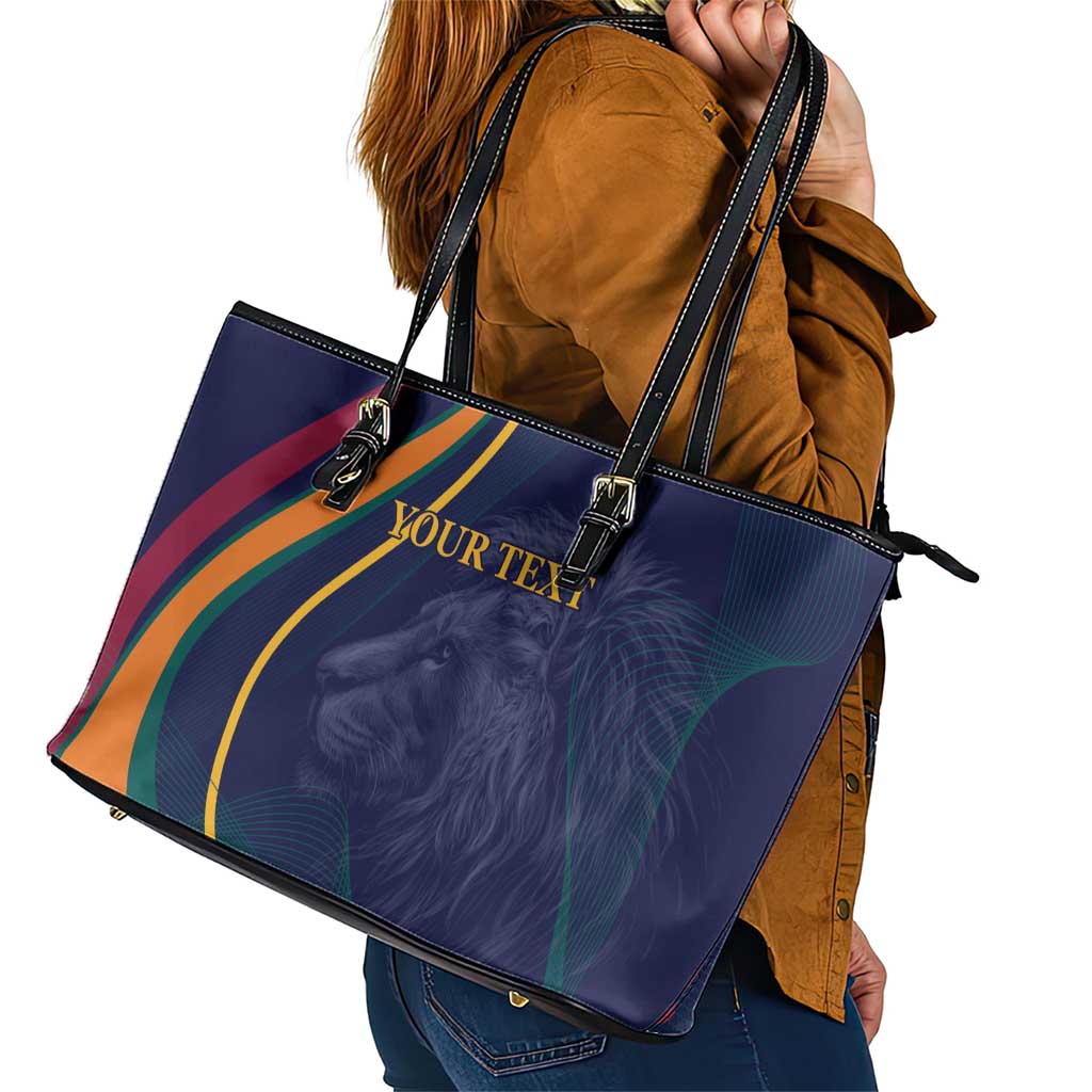 Custom Sri Lanka Cricket Leather Tote Bag Shri Lanka Jathika Crikat Kandayama