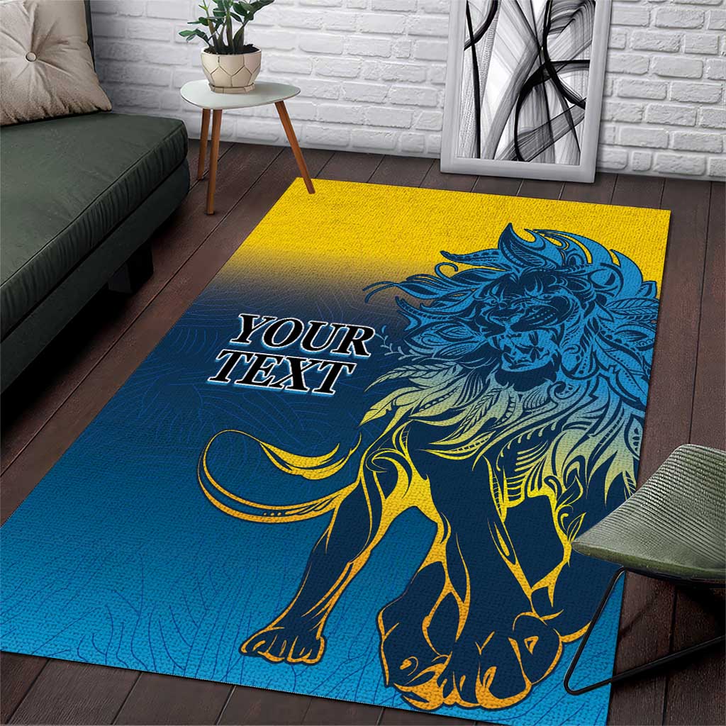 Custom Sri Lanka Cricket Area Rug With Simple Lions Version