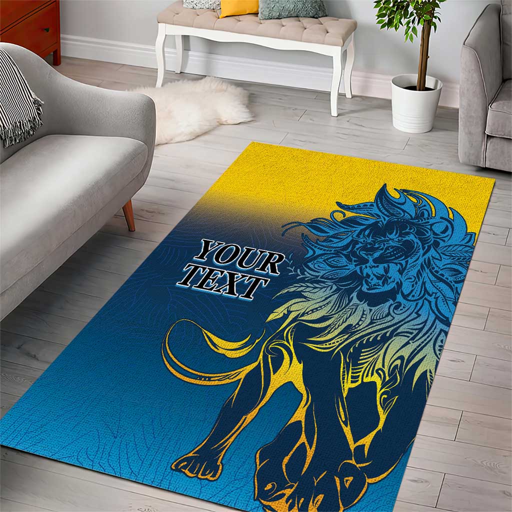 Custom Sri Lanka Cricket Area Rug With Simple Lions Version