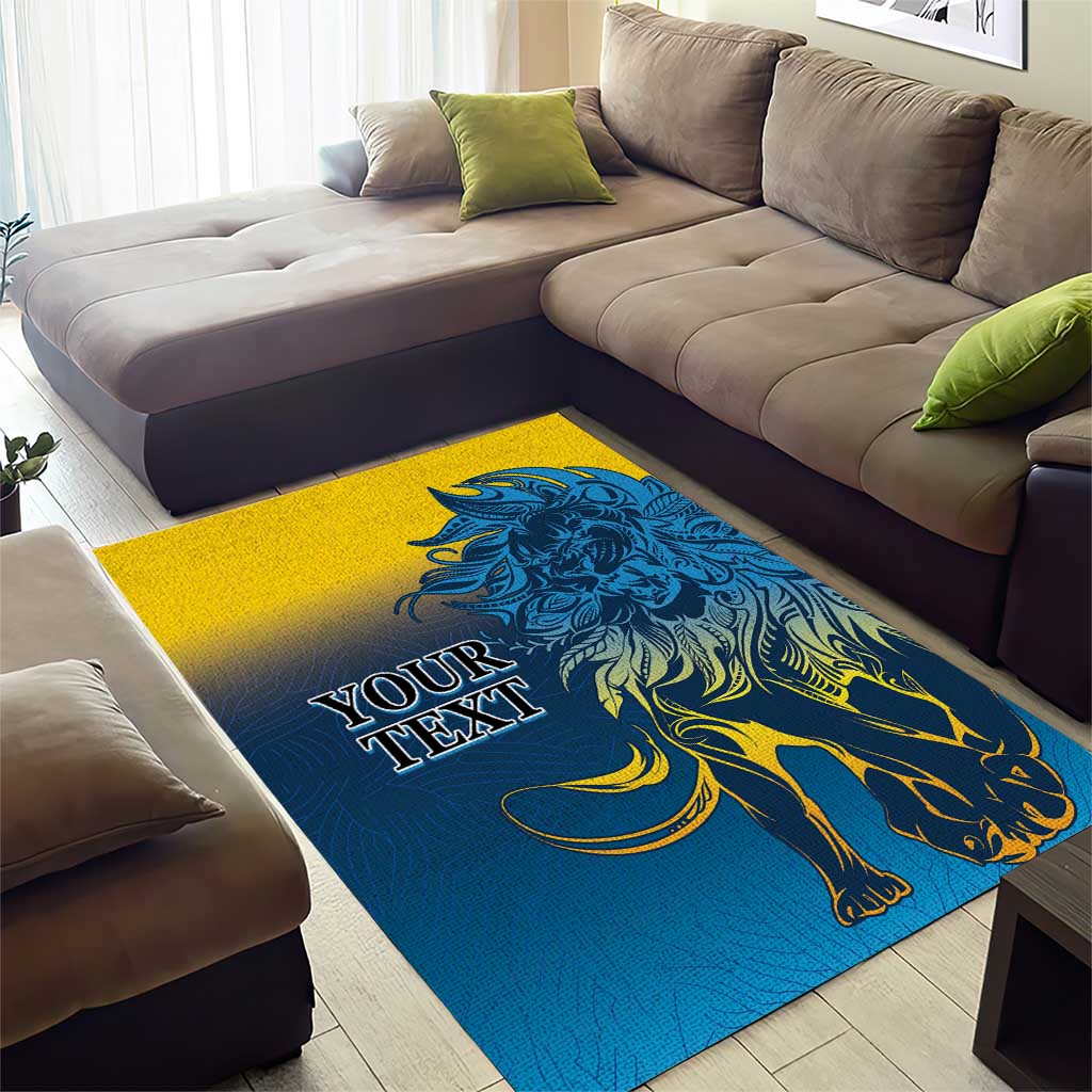 Custom Sri Lanka Cricket Area Rug With Simple Lions Version