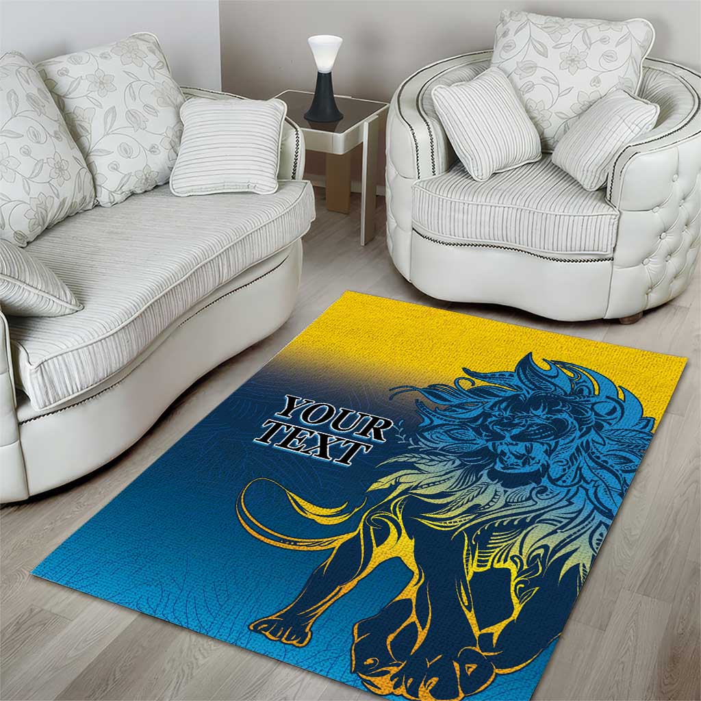 Custom Sri Lanka Cricket Area Rug With Simple Lions Version