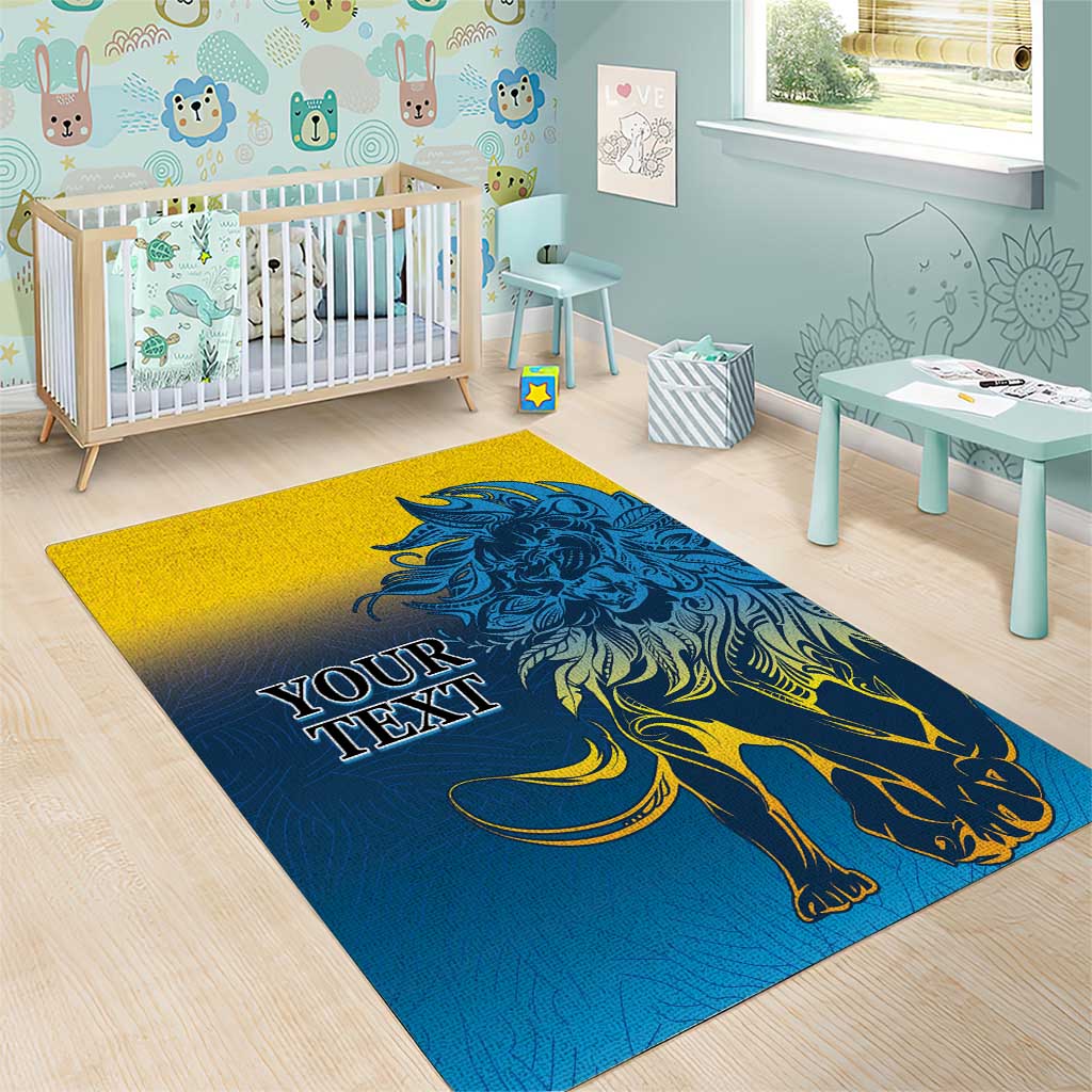 Custom Sri Lanka Cricket Area Rug With Simple Lions Version