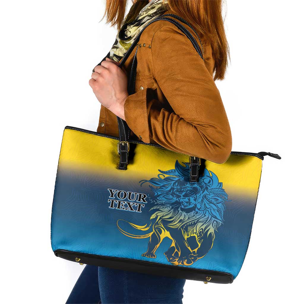 Custom Sri Lanka Cricket Leather Tote Bag With Simple Lions Version