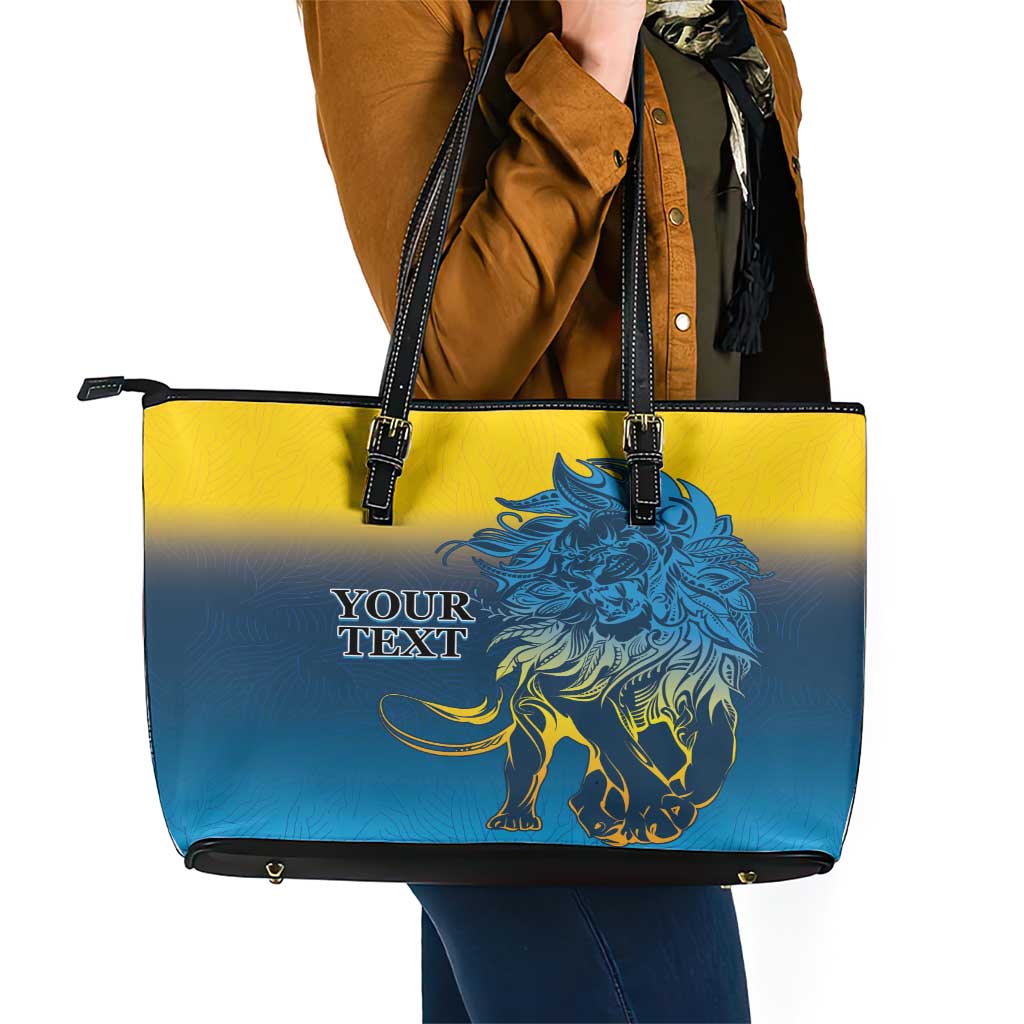 Custom Sri Lanka Cricket Leather Tote Bag With Simple Lions Version