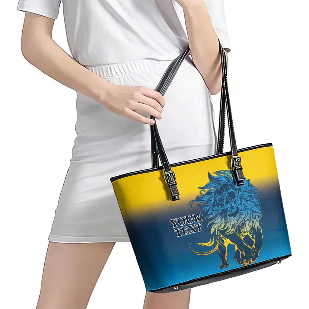 Custom Sri Lanka Cricket Leather Tote Bag With Simple Lions Version