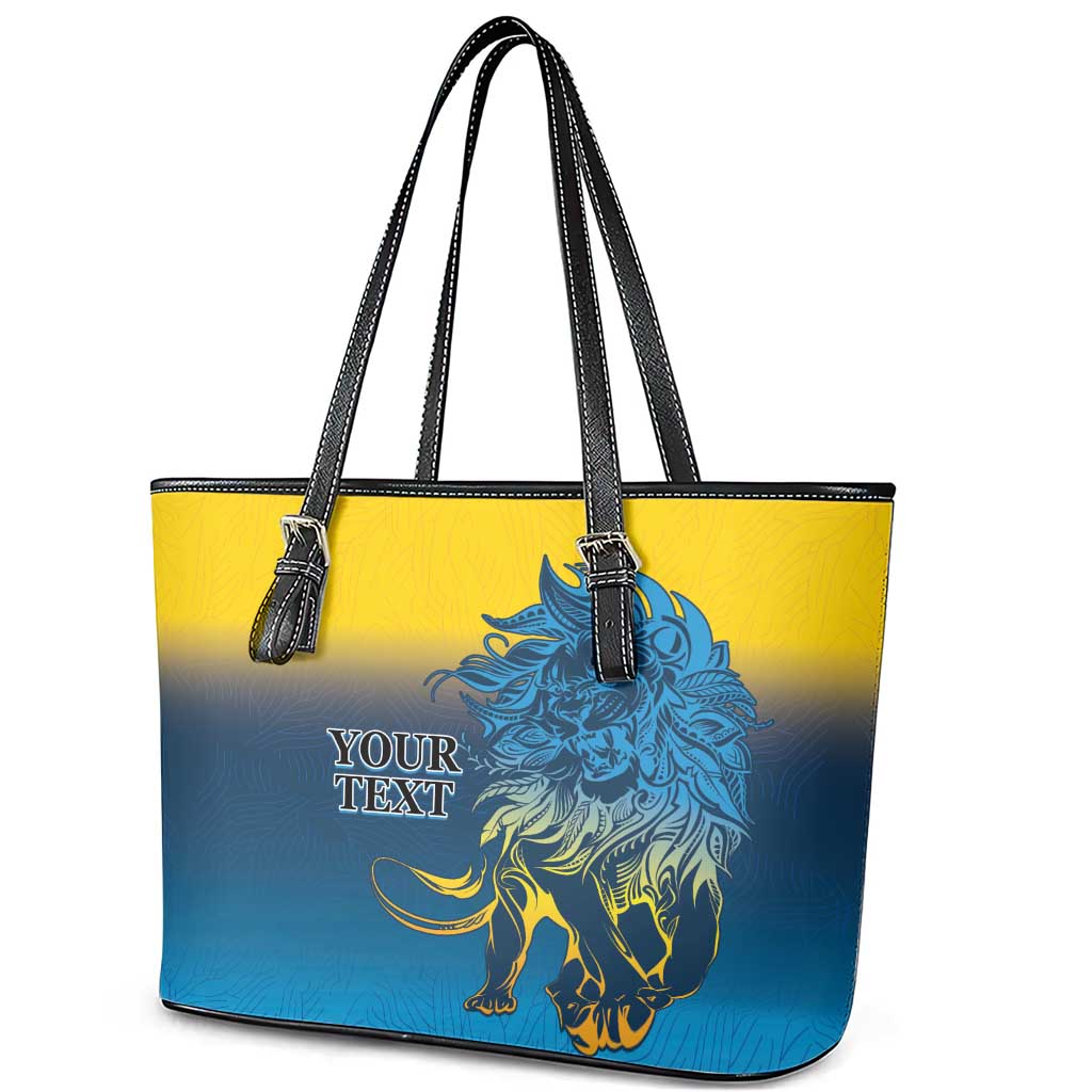 Custom Sri Lanka Cricket Leather Tote Bag With Simple Lions Version