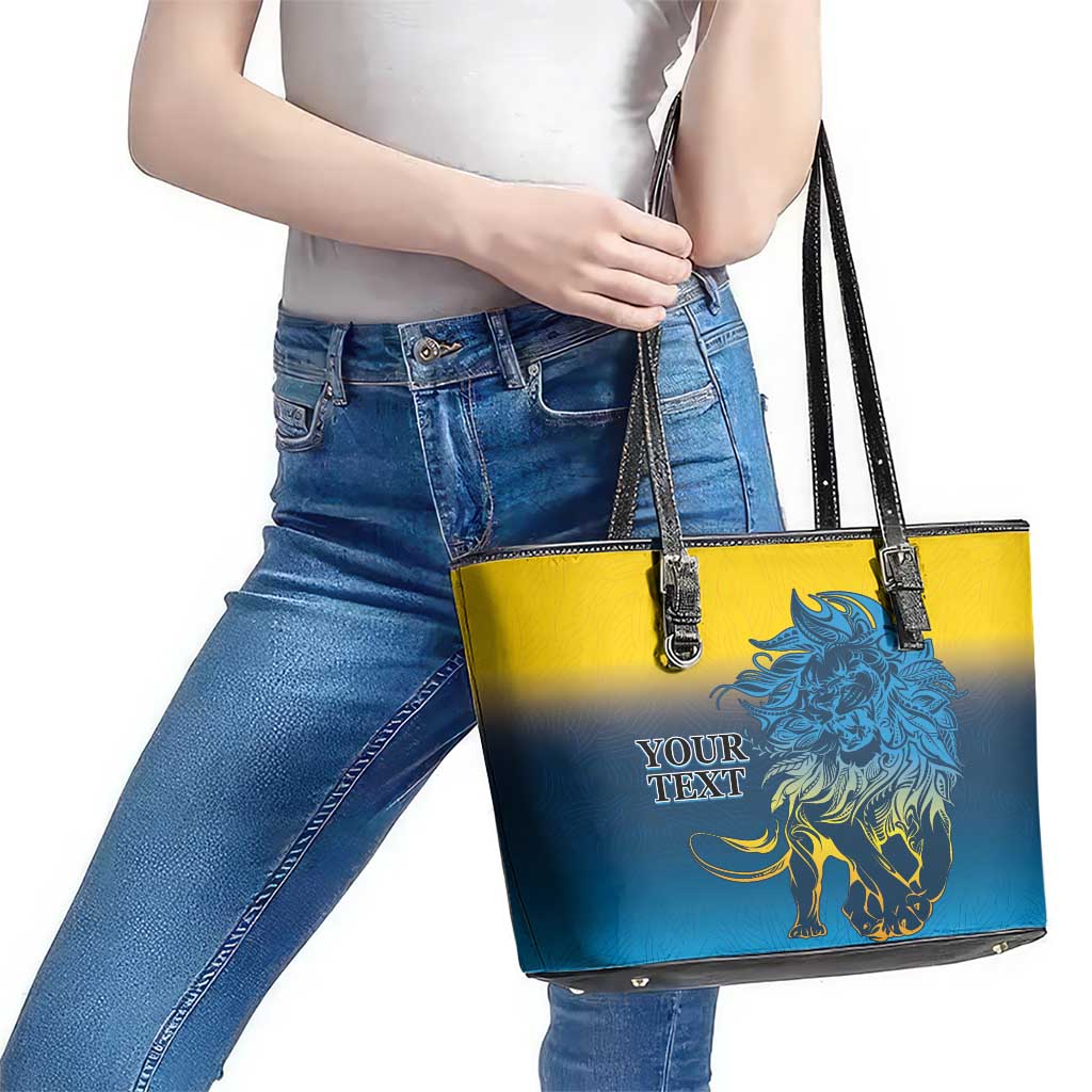 Custom Sri Lanka Cricket Leather Tote Bag With Simple Lions Version